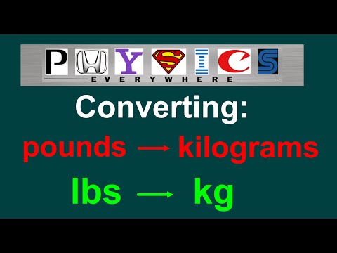 [EASY] Converting pounds (lbs) to kilograms (kg)