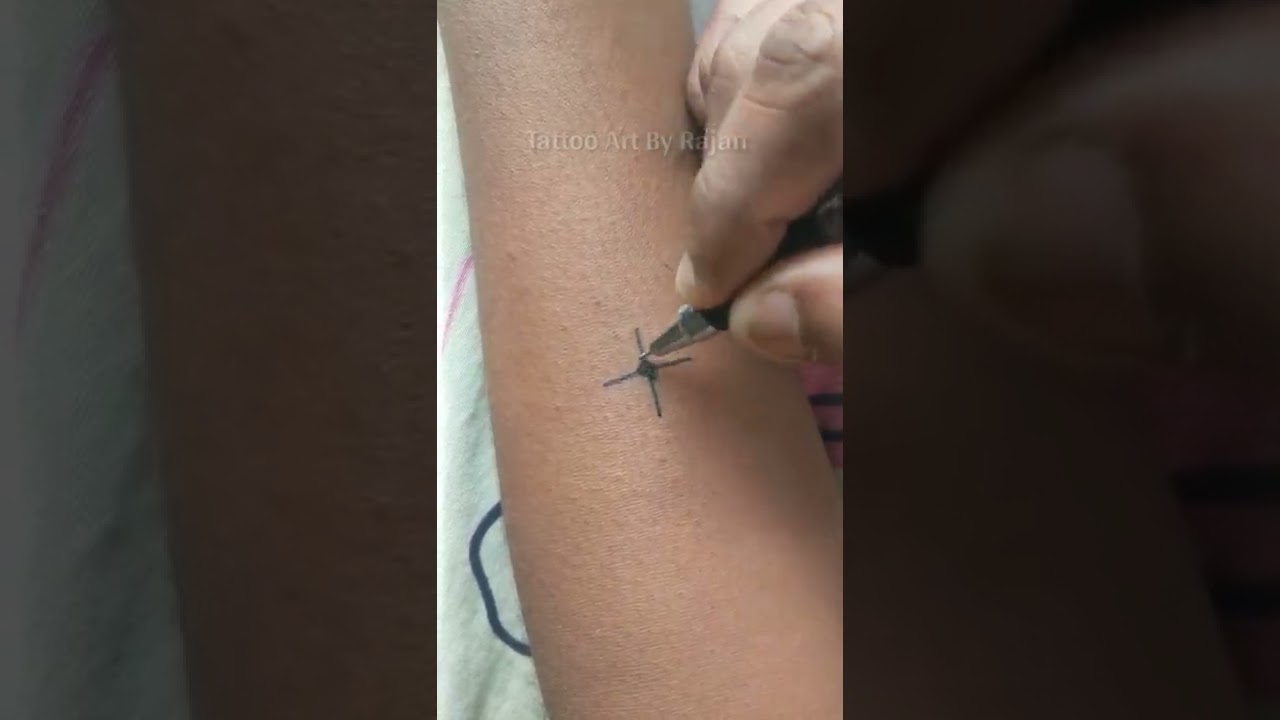 simple & small tattoo making with easy steps
