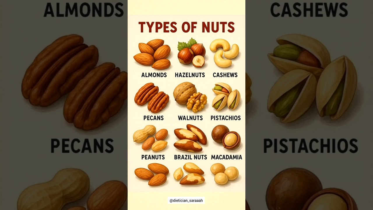 Types of Nuts | Health Benefits & Nutrition Guide #healthyeating #healthylifestyle #diettips #diet