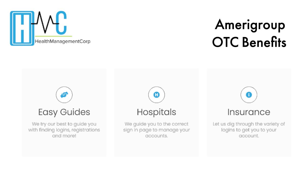 Amerigroup Over-the-Counter (OTC) Benefits