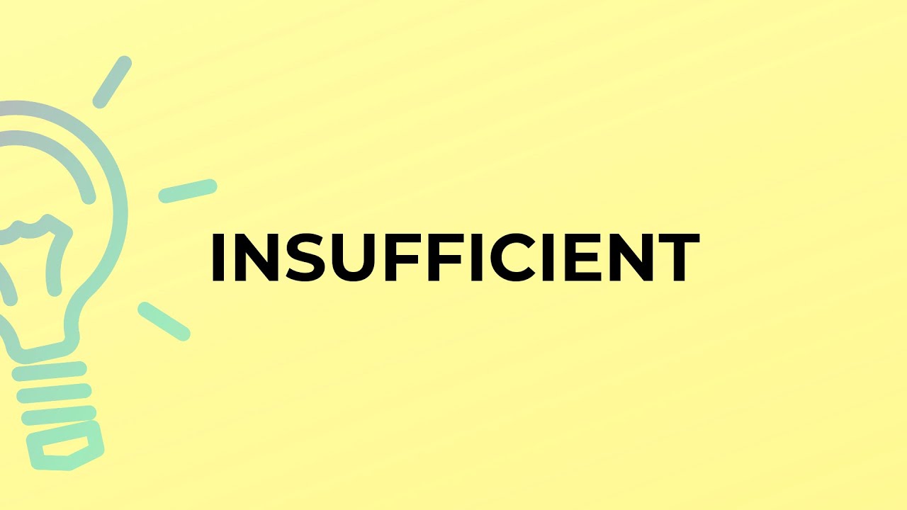 What is the meaning of the word INSUFFICIENT?
