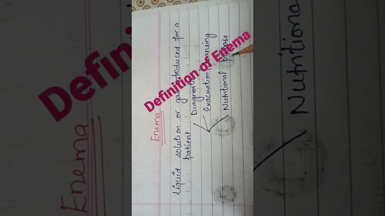 Definition of Enema with purpose, learn in seconds only 🙏🙏#enema