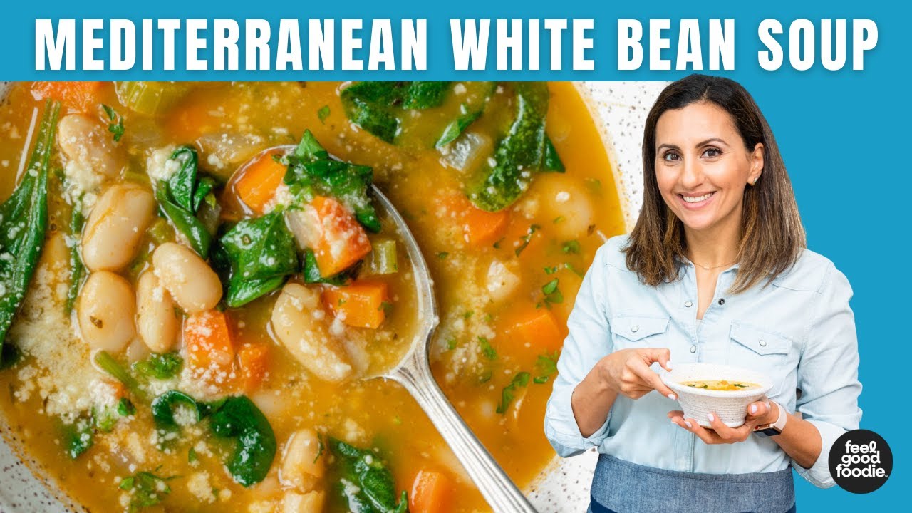SIMPLE Mediterranean White Bean Soup