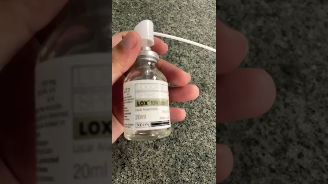 Lidocaine spray 10% use only in Local anaesthetic procedures #aiims #norcet9