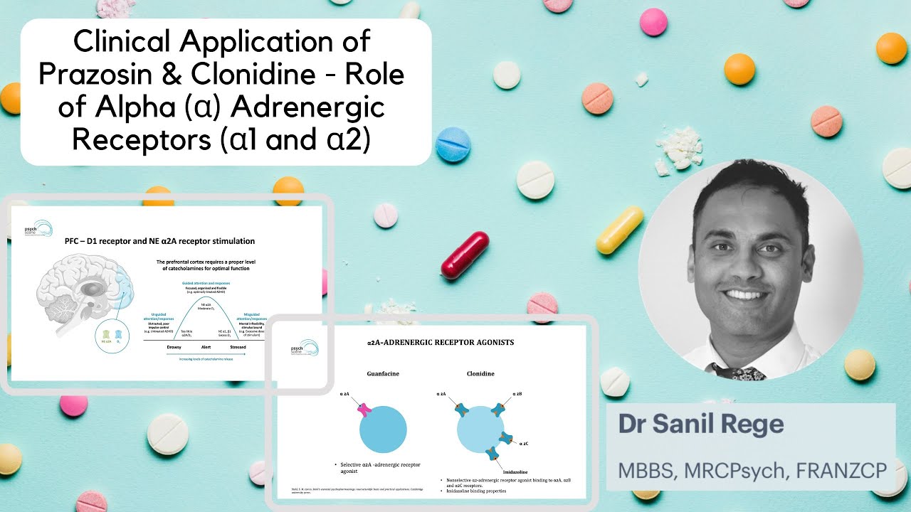 Clinical Application of Prazosin & Clonidine - Role of Alpha (α) Adrenergic Receptors (α1 and α2)