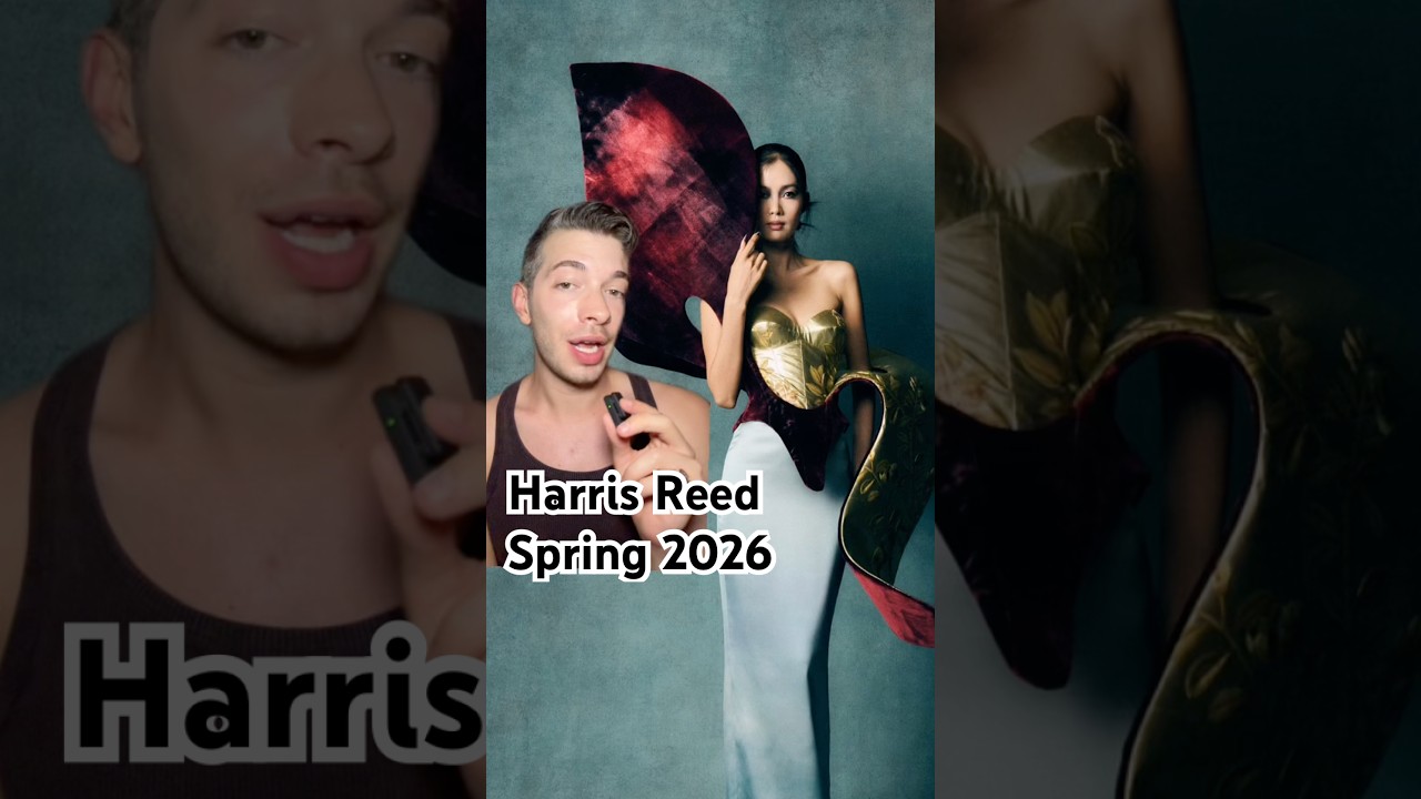 Harris Reed Spring 2026 ❤️‍🔥 Wallpaper Dresses!!! #fashion #review #gowns #couture