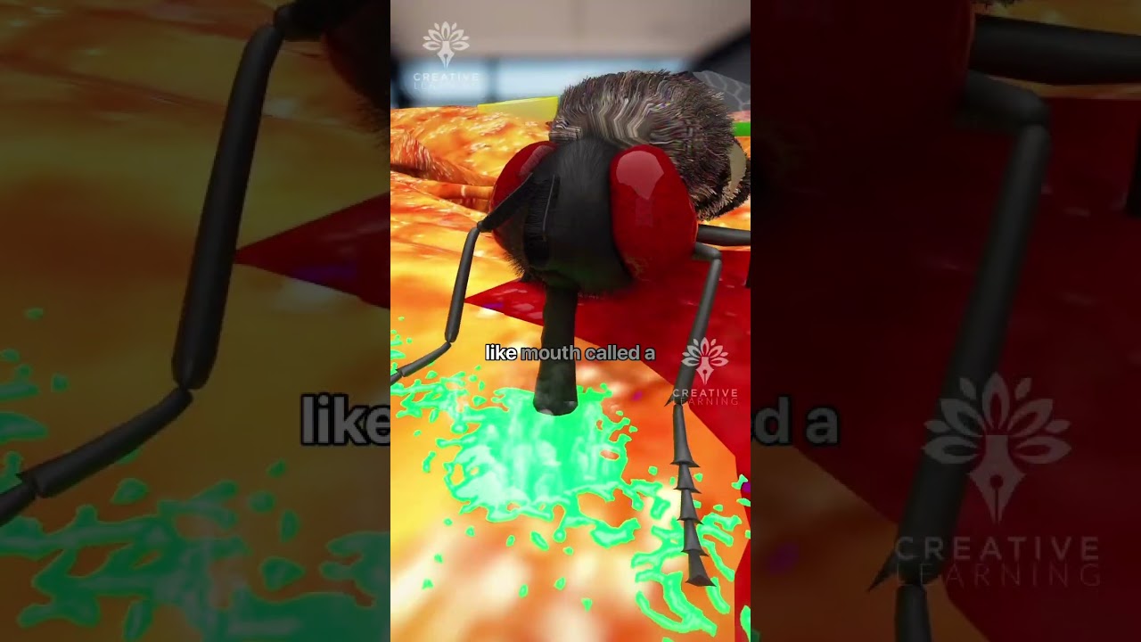What Really Happens When a Fly Lands on Your Food #shorts #viralvideo - creativelearning3d