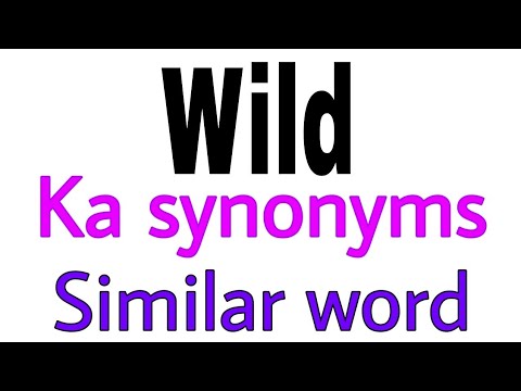 Synonyms of Wild | Wild ka synonyms | similar word of Wild | synonym of Wild