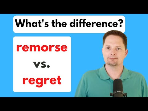 ENGLISH VOCABULARY / REGRET VS. REMORSE / REAL LIFE AMERICAN ENGLISH / REGRET AS A VERB AND A NOUN