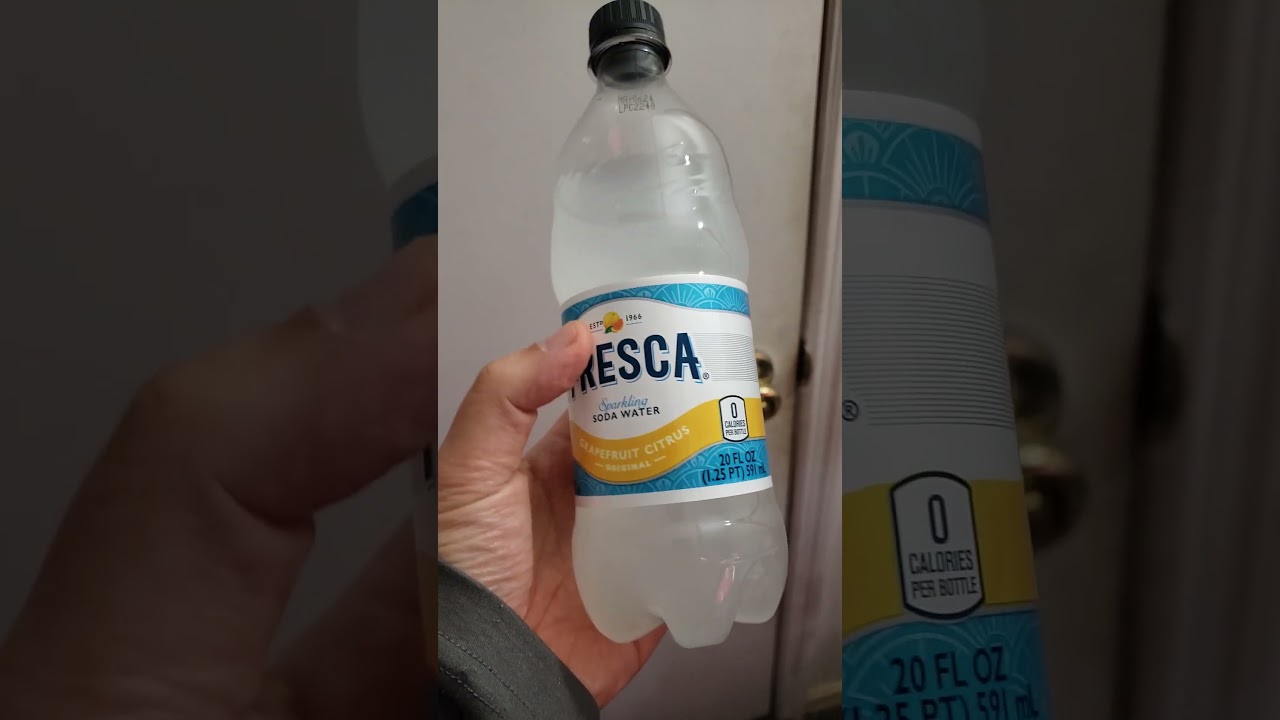 Fresca sparkling soda water grapefruit citus flavor.