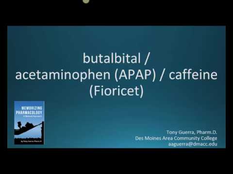 How to pronounce butalbital acetaminophen caffeine (Fioricet) (Memorizing Pharmacology Flashcard)