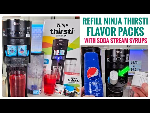 Ninja Thristi How To Refill Flavor Packs with Soda Stream Syrups Pepsi