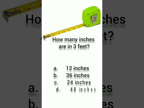 how many inches are in 3 feet #shorts