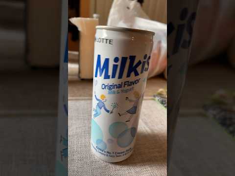 Trying the Korean drink Milkis!! #Milkis #Korea #drink