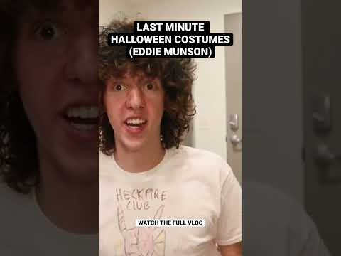 LAST MINUTE HALLOWEEN COSTUMES (EDDIE MUNSON) #shorts