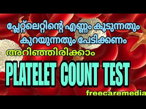 Platelet count test malayalam| Low platelet count|High platelet count