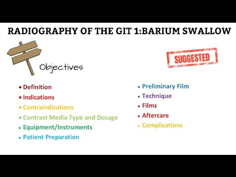 3. Barium Swallow(Radiography of the GIT 1) SPECIAL RADIOGRAPHIC PROCEDURES