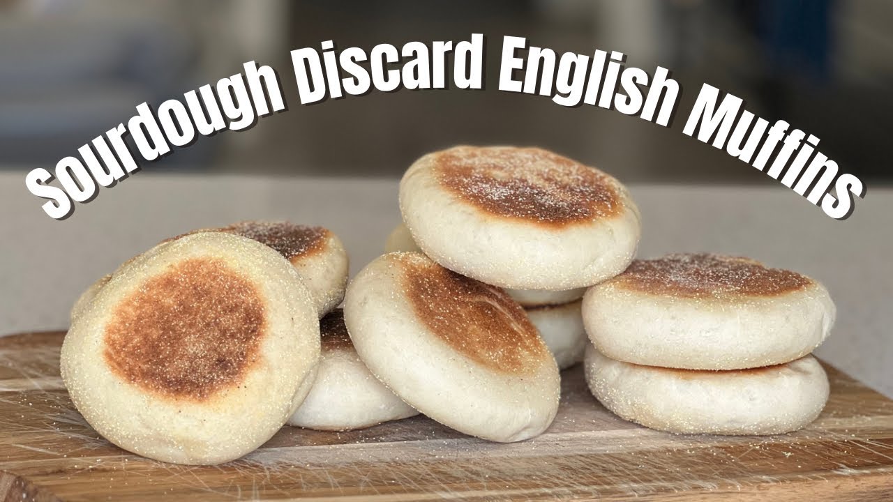 Easy Sourdough English Muffins using your Discard
