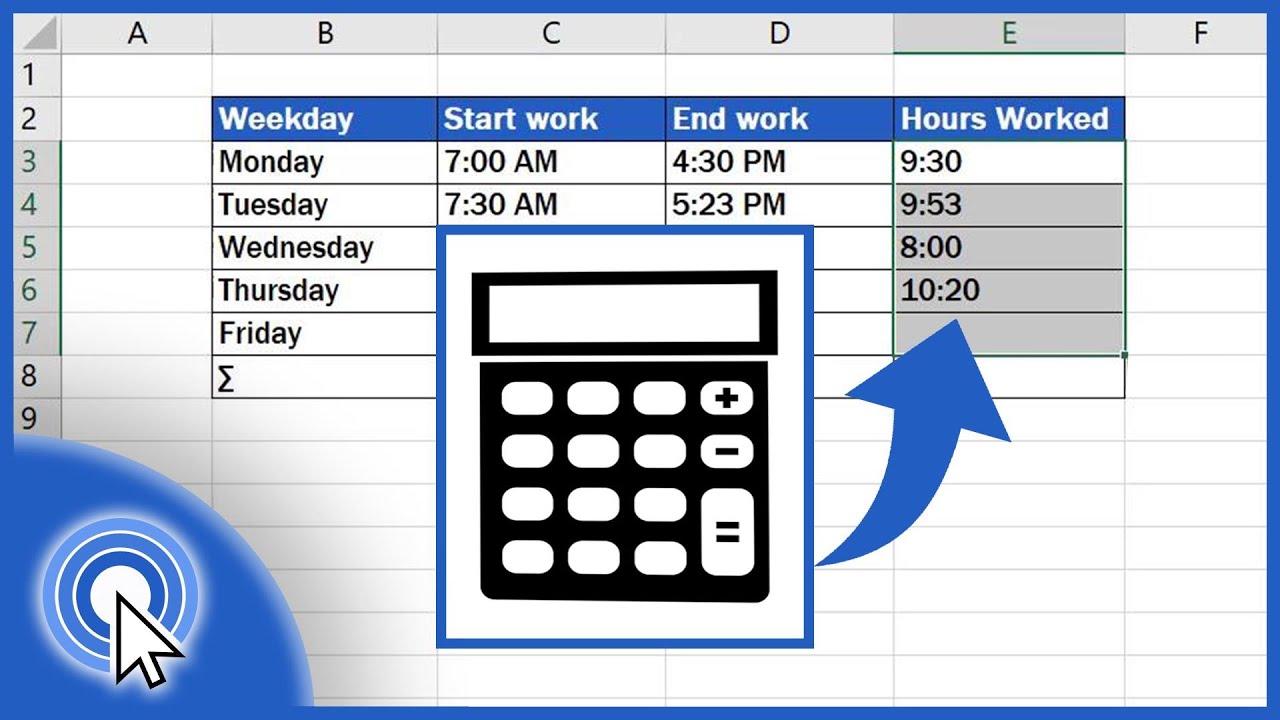 How to Calculate Hours Worked in Excel