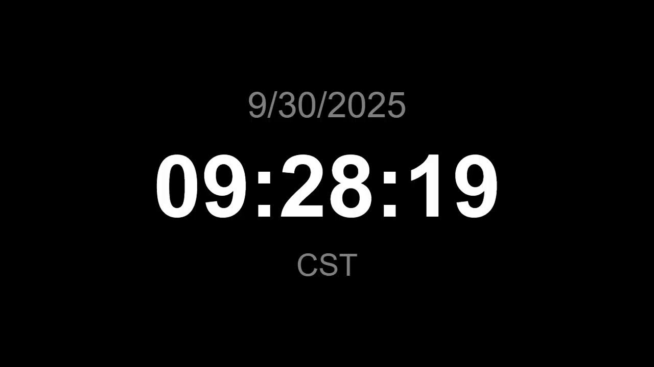 🔴 LIVE | Clock - CST (Current time)