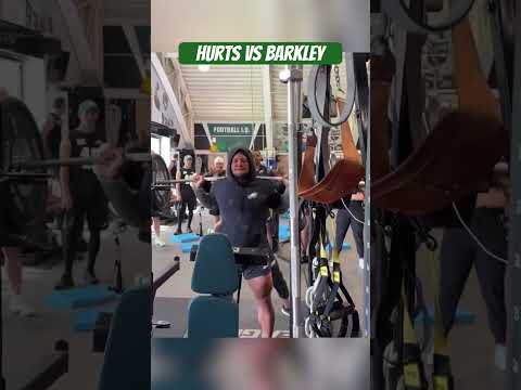 Saquon Barkley vs Jalen Hurts in a SQUAT BATTLE