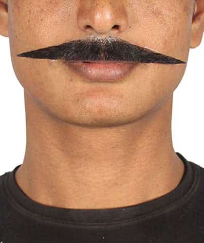 Hpo Adult Men'S Classic Pencil Thin Gentleman'S Mustache Black Color Novelty False Facial Hair Costume Accessory For Adults