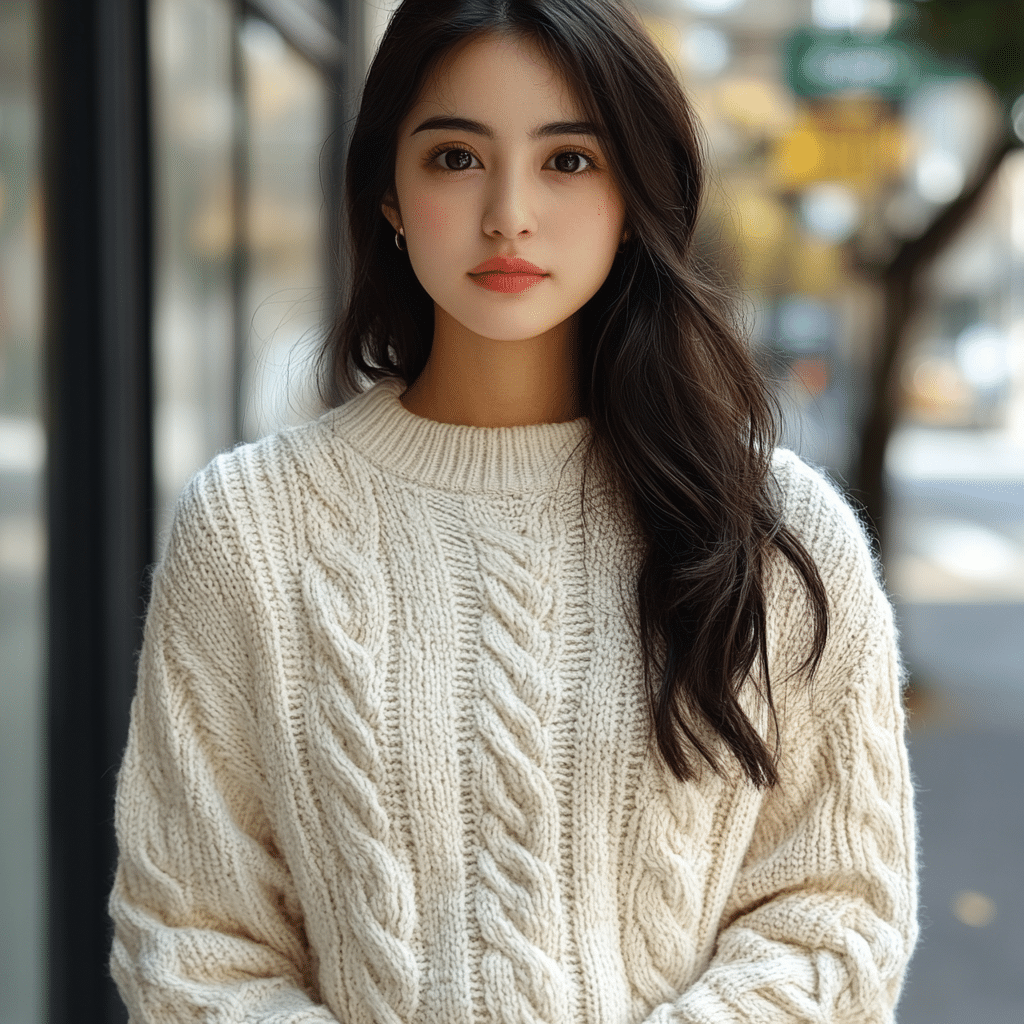 cable knit sweater