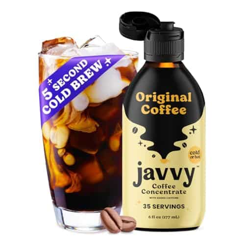 Javvy Coffee Concentrate Cold Brew Coffee, Perfect for Hot or Iced Instant Coffees, Hot Drinks, Cold Brew Concentrate, Servings – Original