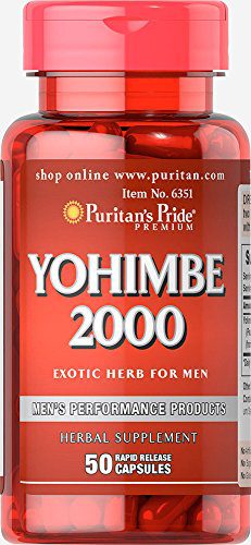 Puritan's Pride Yohimbe Exotic Herb for Men mg (mg equivalent), Dietary Supplement, Rapid Release Capsules